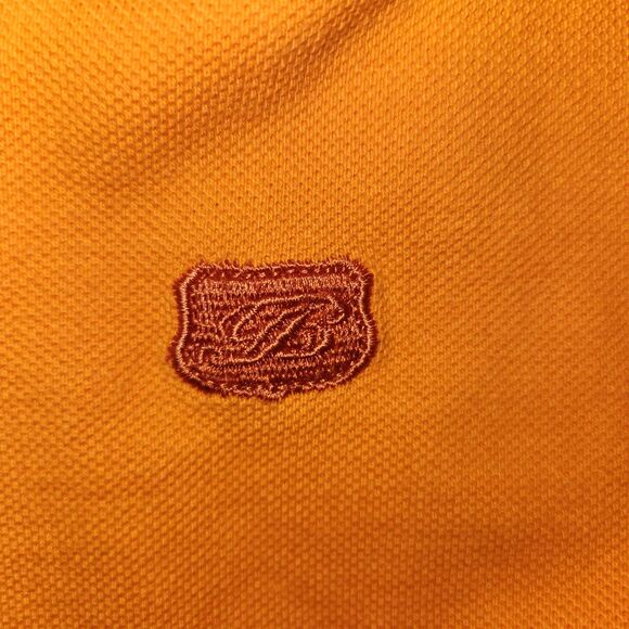 BKLYN Orange Short Sleeve Cotton Polo Men's Size XXL - Picture 5 of 8